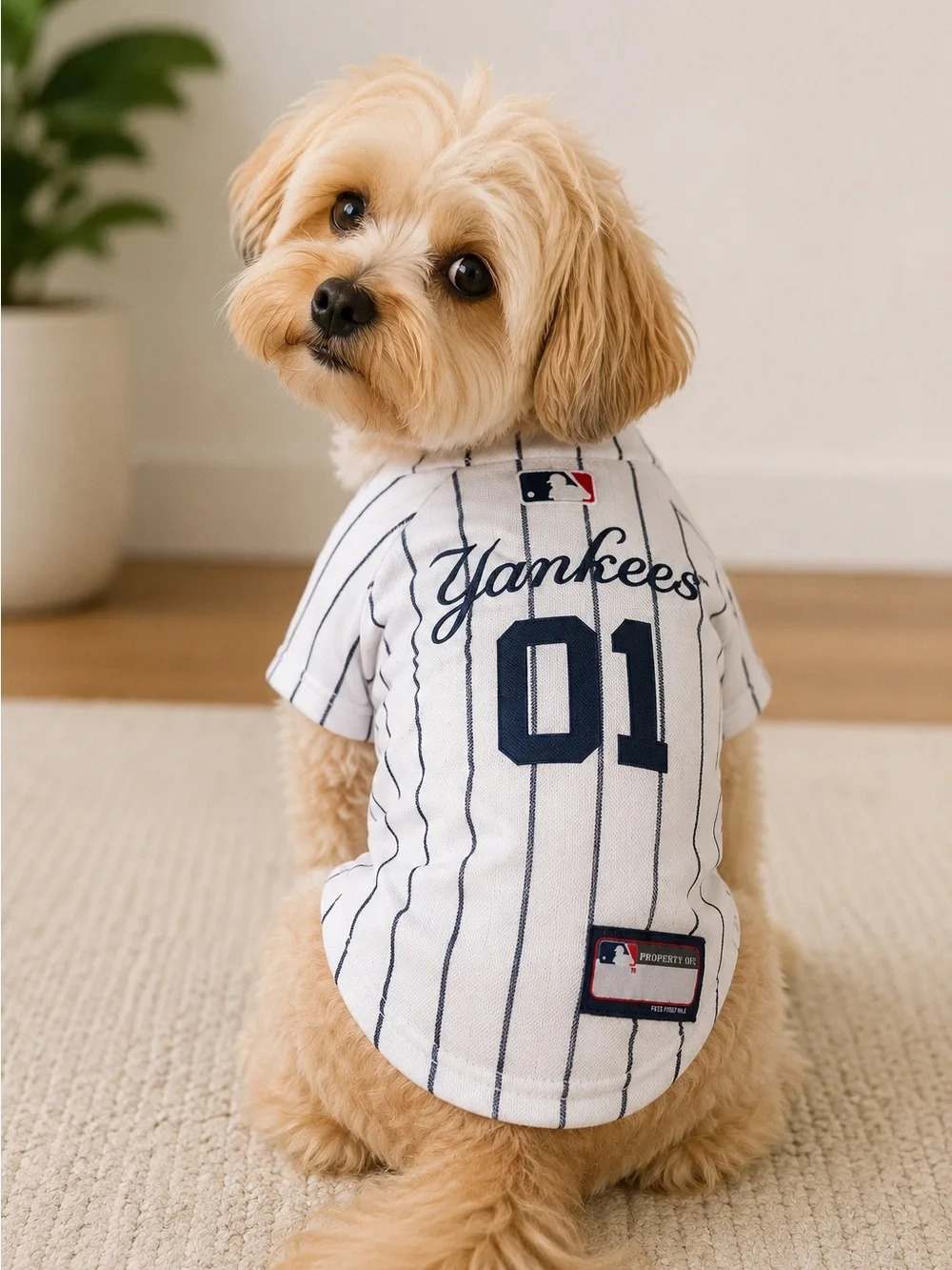 New York Yankees Pet Dog Jersey MLB Pets First Pinstripe Baseball Shirt